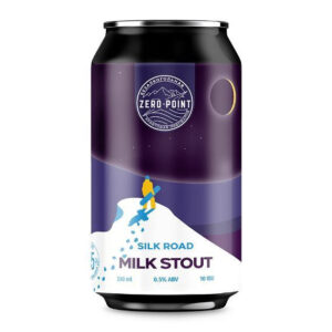 Пиво "Silk Road Milk Stout" Безалкогольное Zero Point Brewery банка 0,33 ящик 20шт
