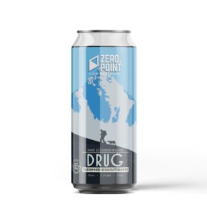 Пиво "Drug Wheat Beer" Безалкогольное Zero Point Brewery банка 0,33 ящик 20шт